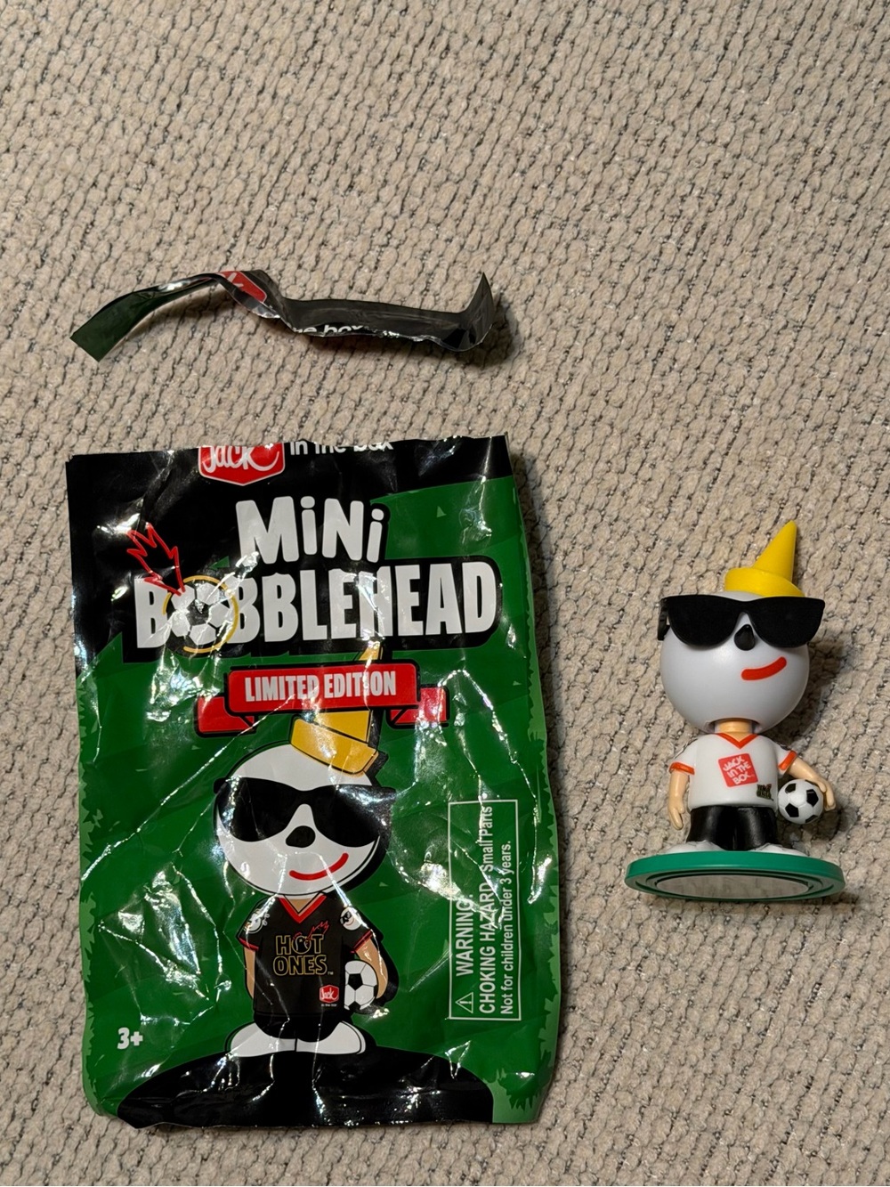 Jack in the box mini bobble head Limited edition vintage Jack rare